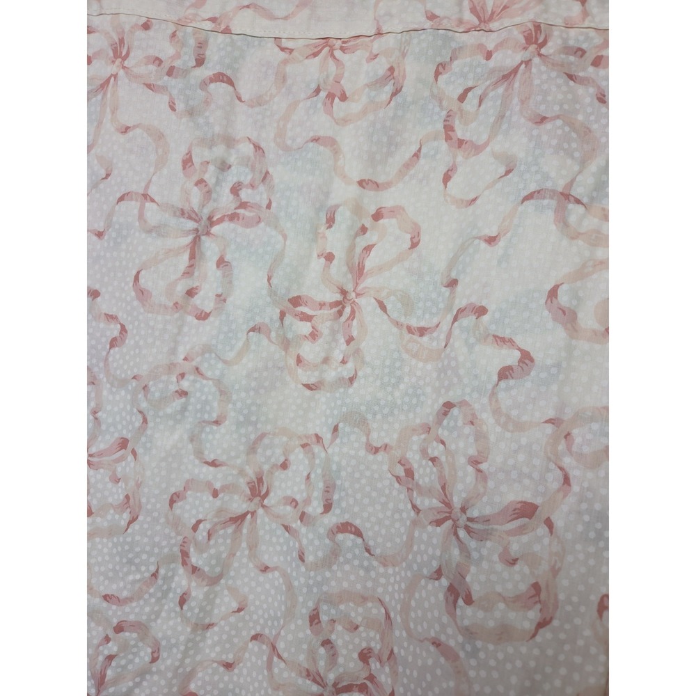 Vintage 80 90s Cottagecore Grandmillennial Floral Drapes Pink Bow Ribbons Chintz - Picture 5 of 9